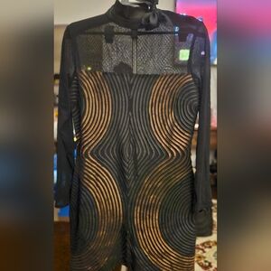 Elegant Black and Gold Dress